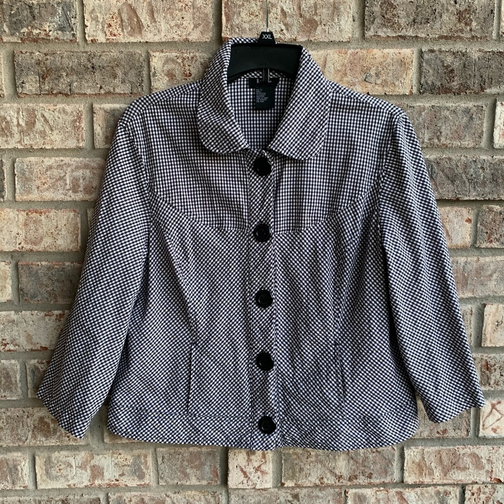 🍒💣 Black gingham blazer